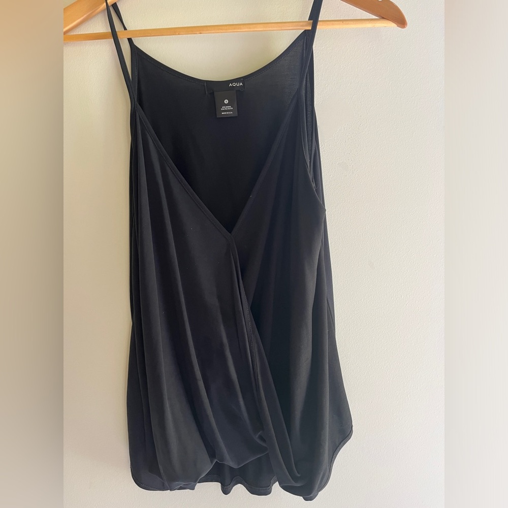 Charcoal gray flowy tank